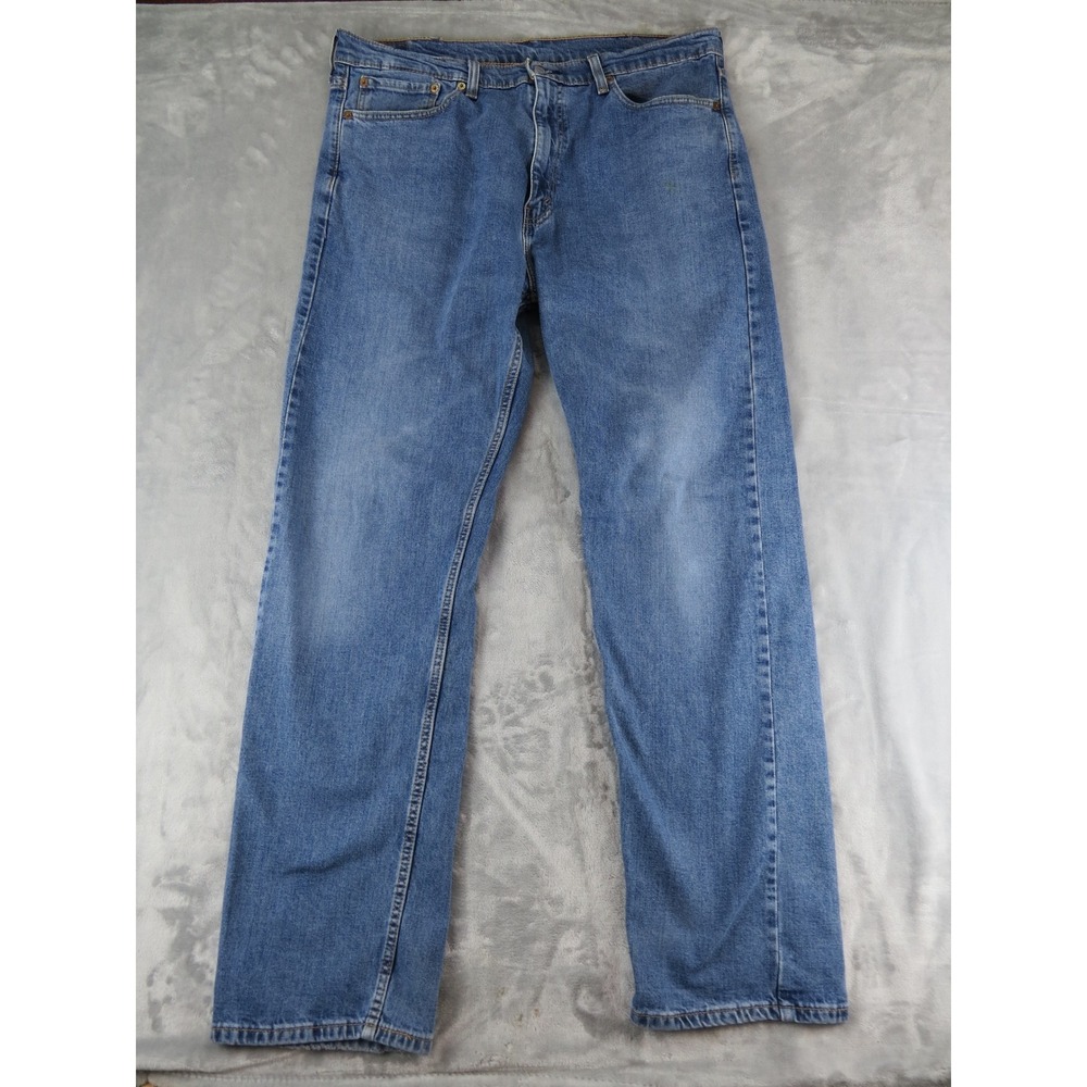 Levi‎ Strauss 505 Regular Fit Blue Denim Jeans Mens W38 L32